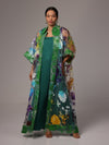 Sleeveless Satin Maxi Dress - Green
