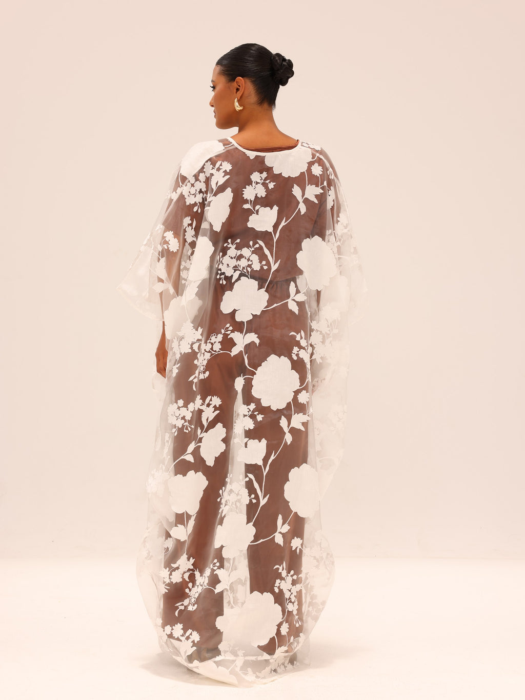 Naa Organza Boubou Set - White