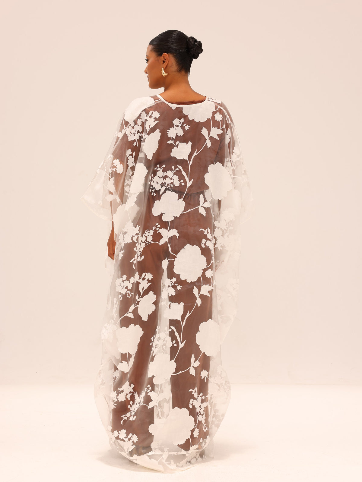 Naa Organza Boubou Set - White