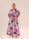 Bella Tailored Organza Coat Set - Purple