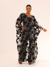 Naa Organza Boubou Set - Black