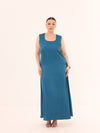 Sleeveless Satin Maxi Dress