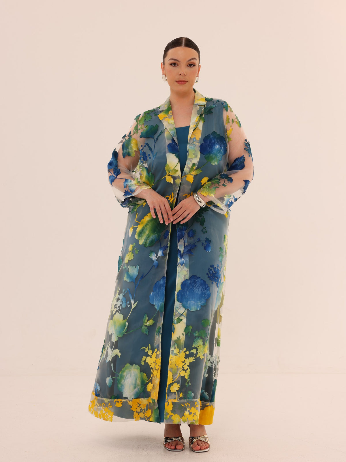Sleeveless Satin Maxi Dress