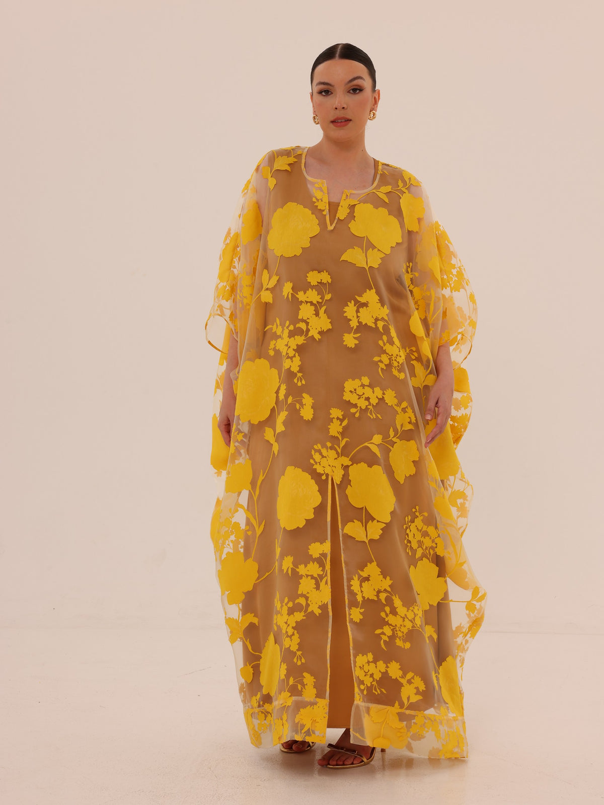 Naa Organza Boubou Set - Yellow