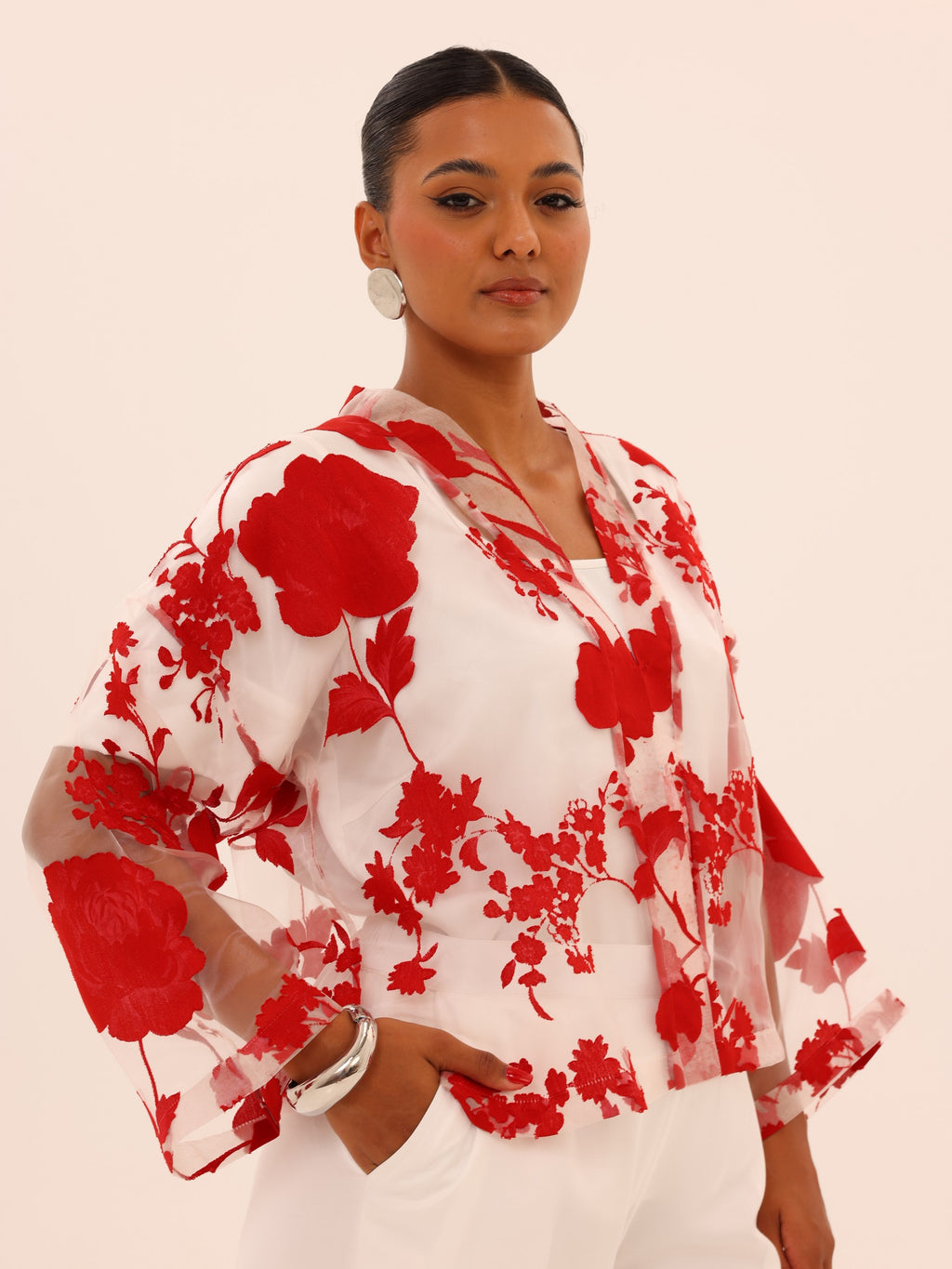 Vera Organza Cropped Jacket