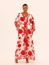 Bella Tailored Organza Coat Set - Red