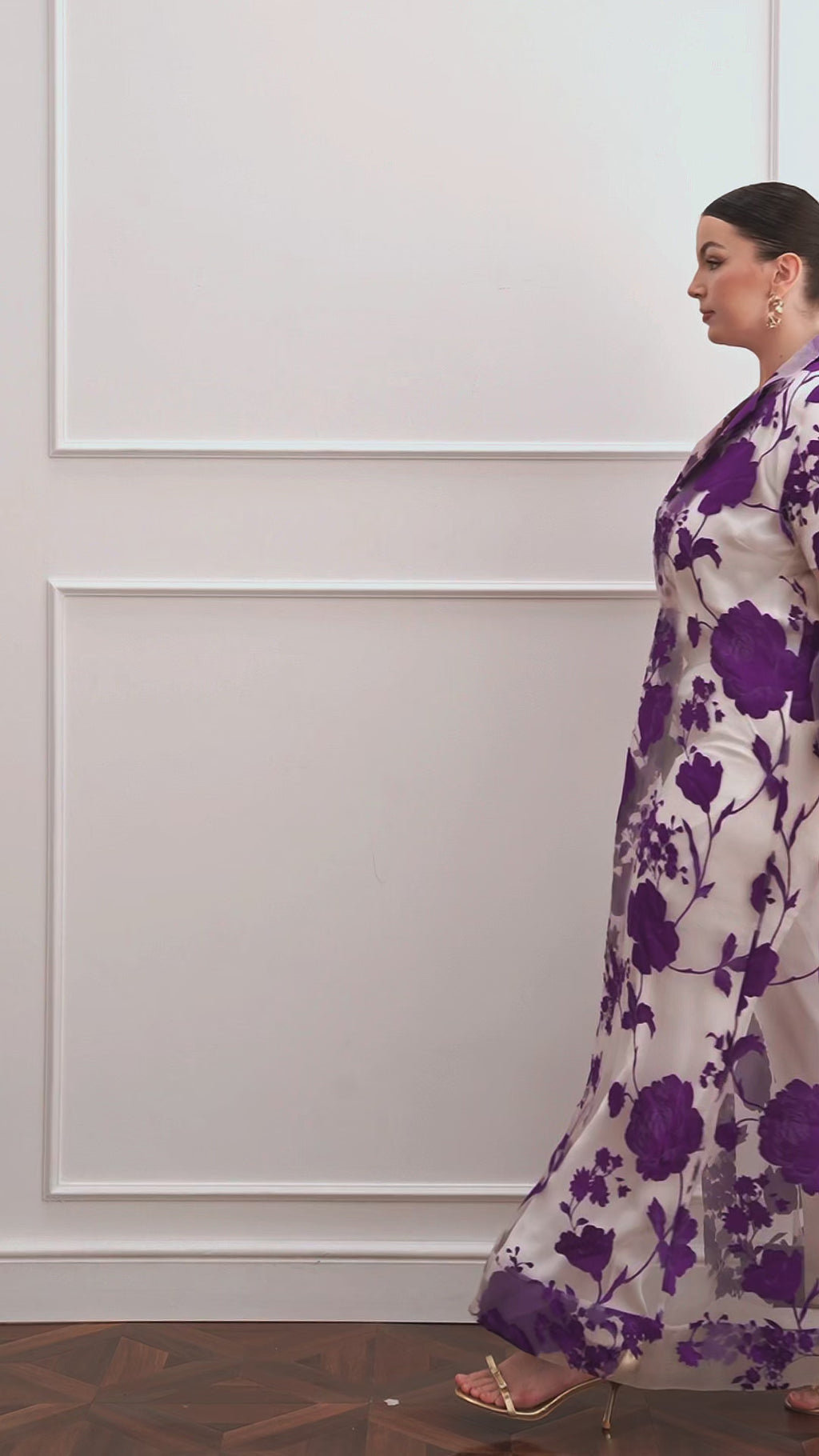 Bella Tailored Organza Coat Set - Purple