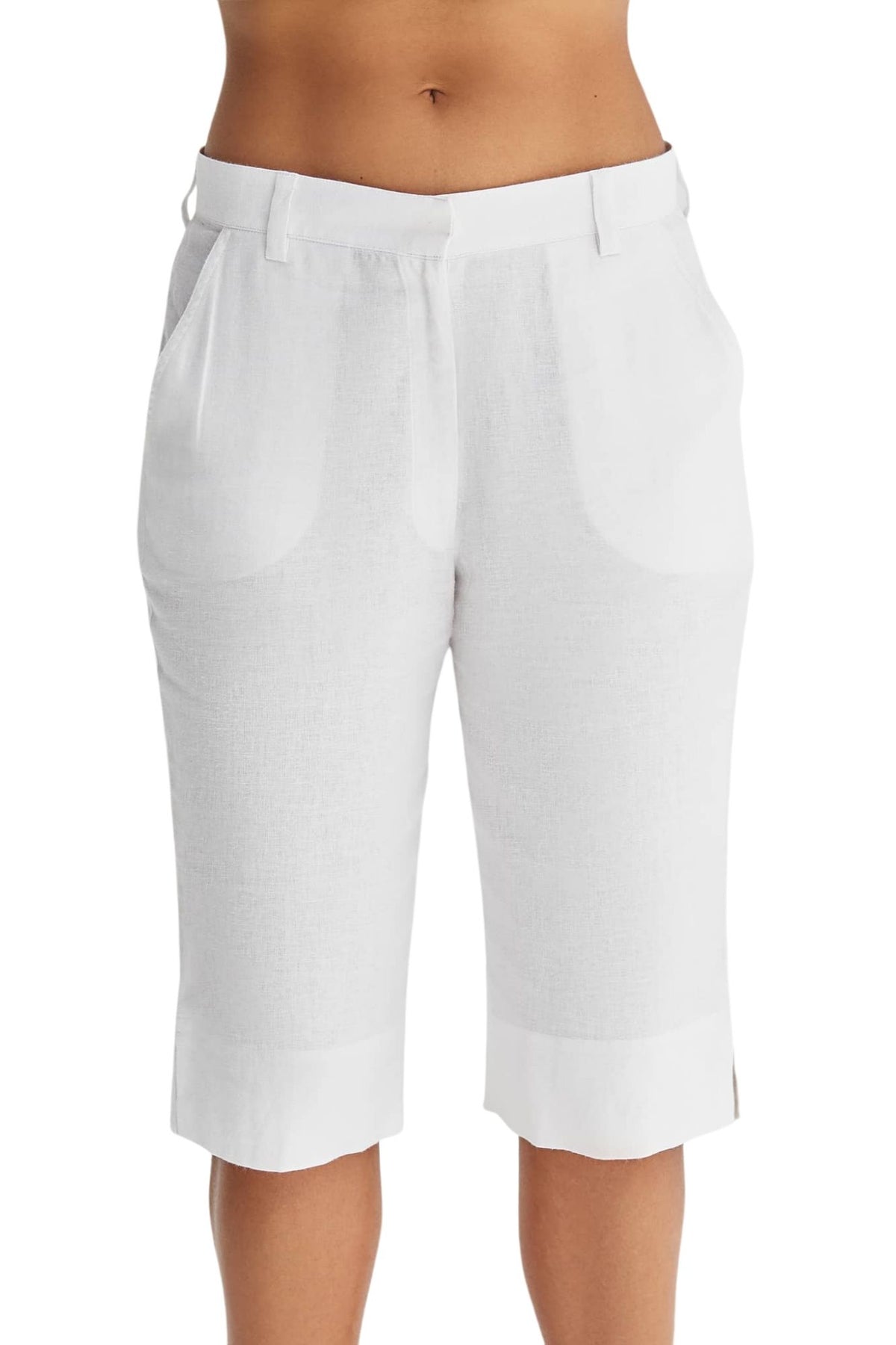 Vesta Linen Long Line Shorts