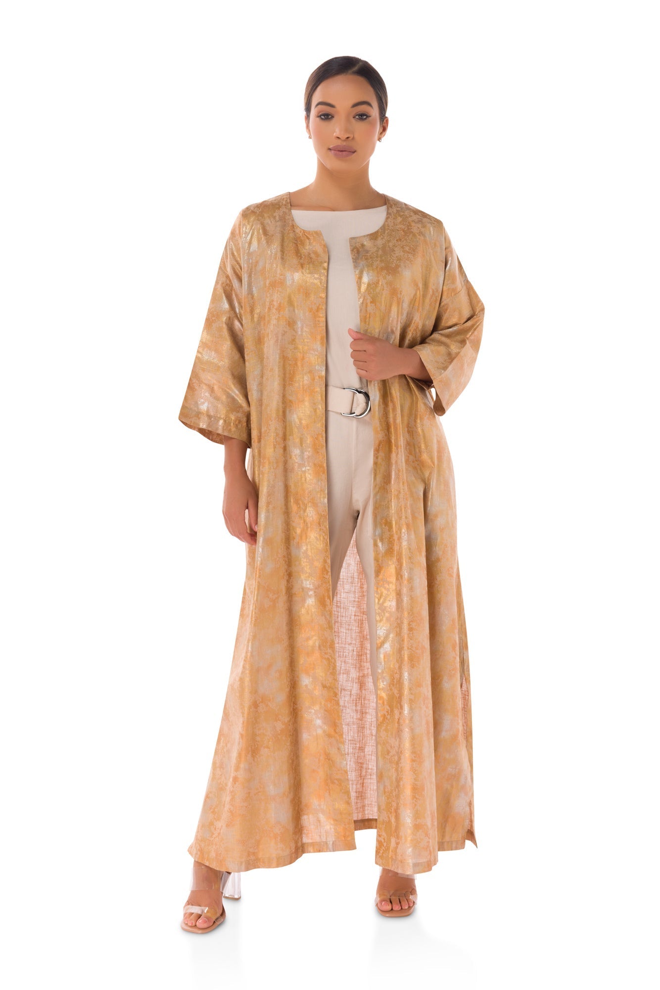 Gold on sale abaya jacket