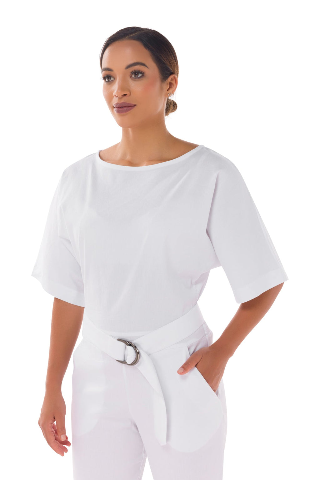 Dace Linen Kimono Jumpsuit - White